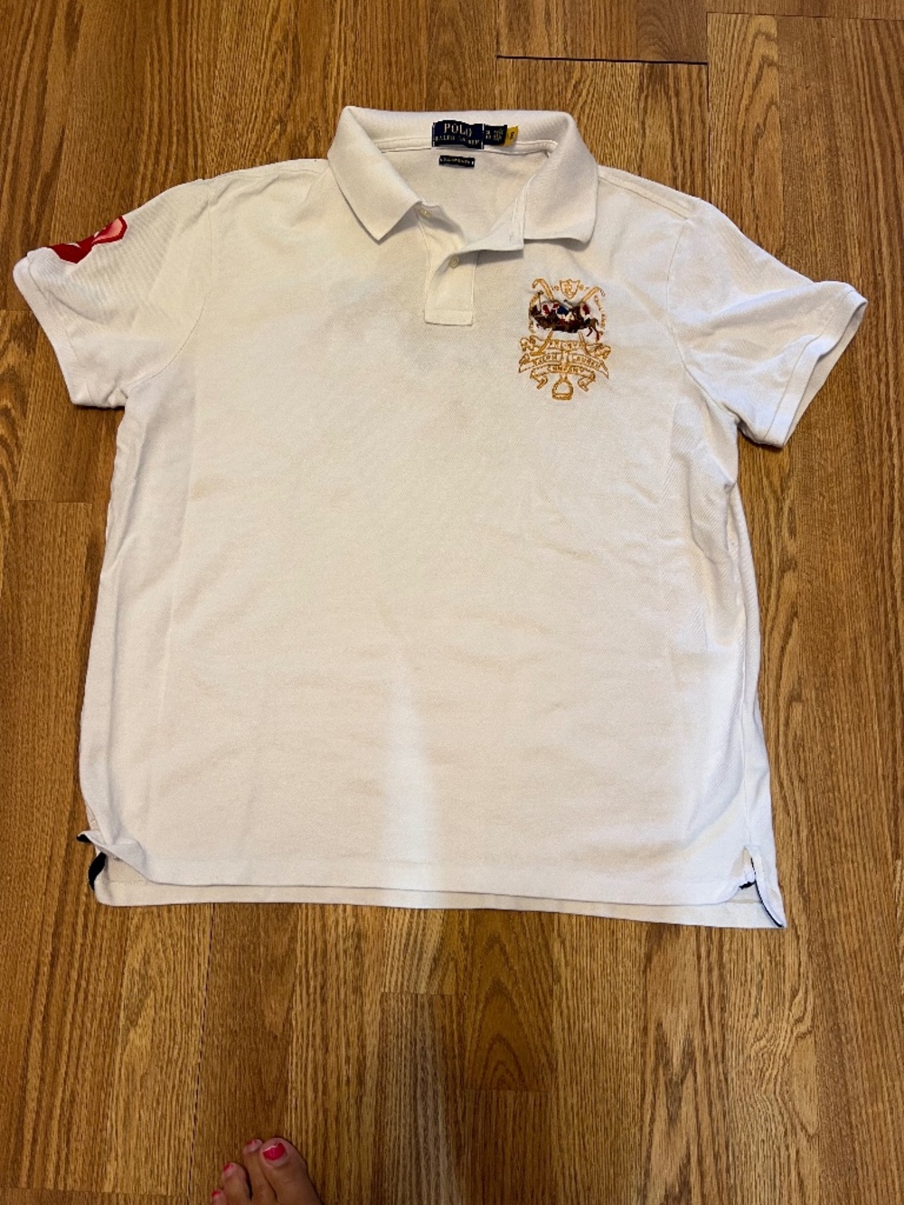 Polo Ralph Lauren men’s white shirt XL horses